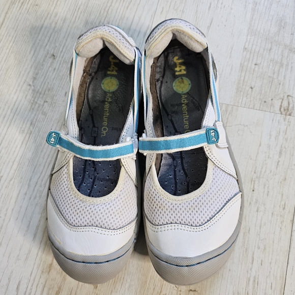 J-41 Rebirth Mary Jane Velcro rugged hiking shoes-white/blue size 6.5 - Picture 7 of 14
